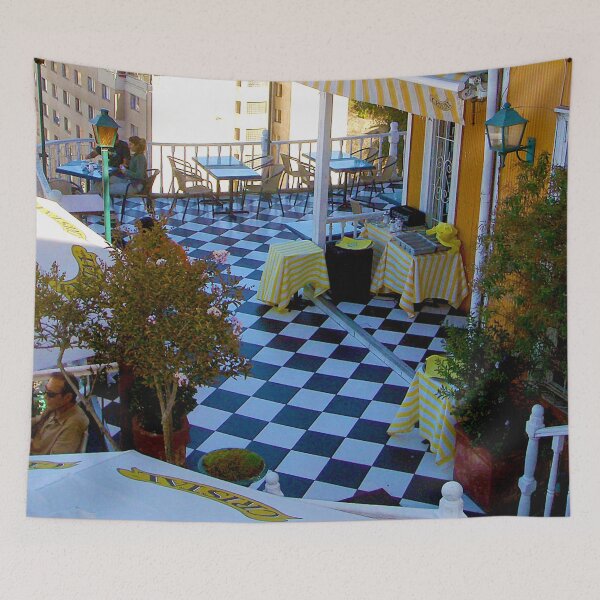 Item preview, Rooftop Cafe. Valparaiso, South America designed and sold by KarenZuk.