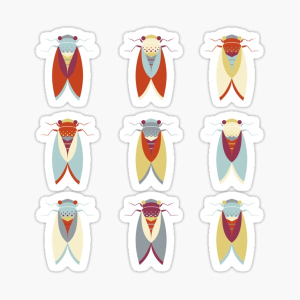 Item preview, Colorful Cicadas designed and sold by shushunya13.