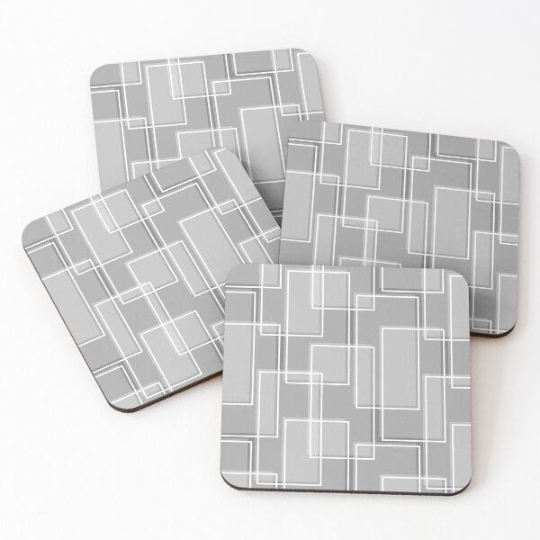 Item preview, Gray Modern Abstract Geometric Rectangle Pattern designed and sold by Elsy's Art.