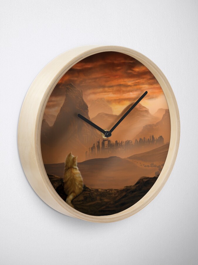 Alternate view of Kitten in the Wasteland Clock