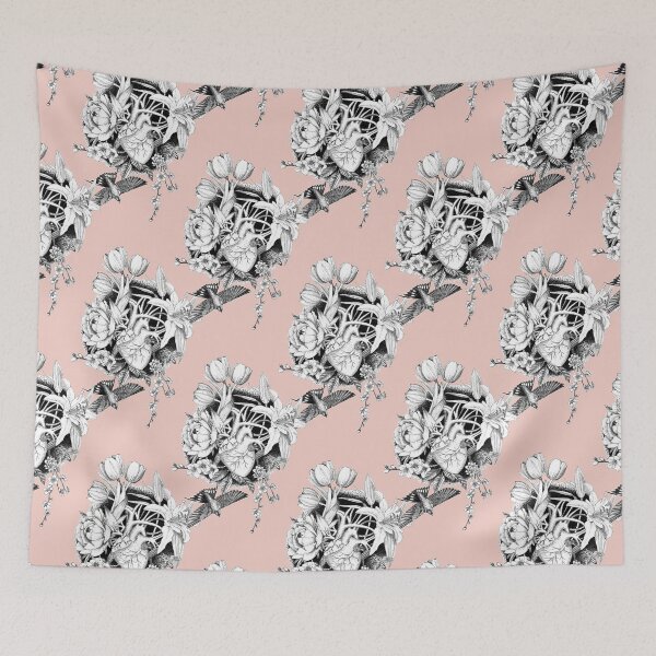 Item preview, Heart Throb Pattern (Coral) designed and sold by Orange Hedgehog.