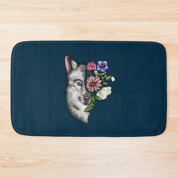 Item preview, Wolfe and floral designs  designed and sold by Karina Negron.