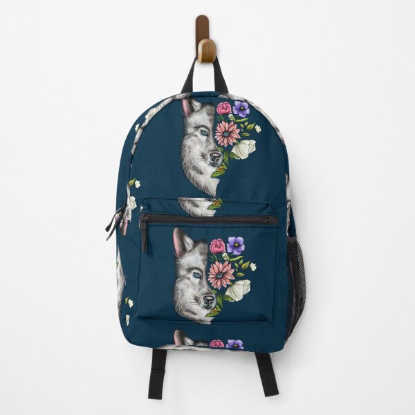 Item preview, Wolfe and floral designs  designed and sold by Karina Negron.