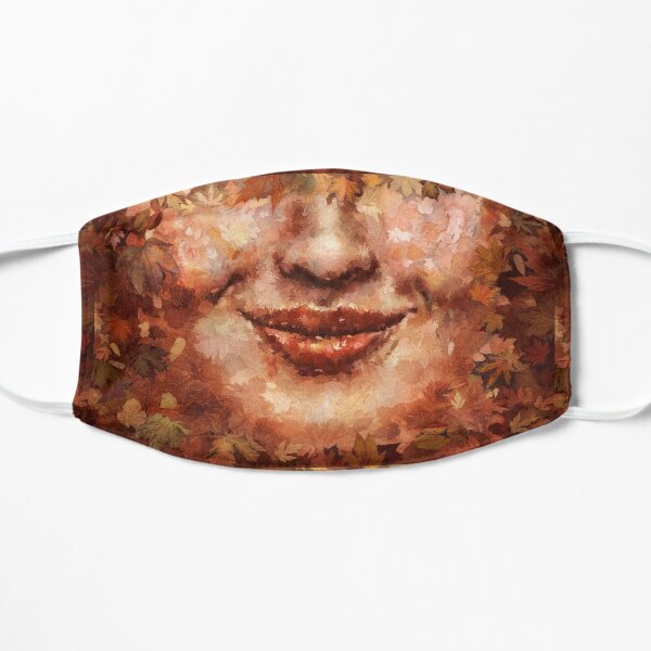 “Mother” (leaves, fall, earth) painting - “Smile” Fine Art series Mask