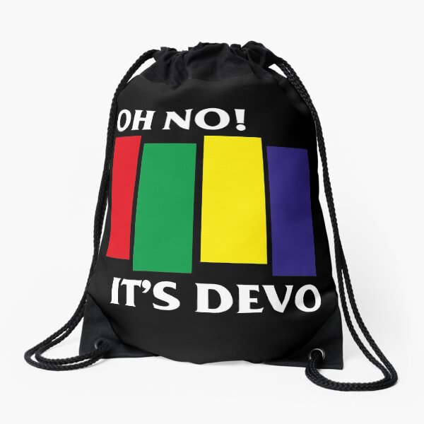 Black synthpop Drawstring Bag