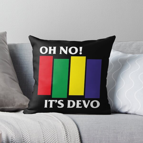 Black synthpop Throw Pillow