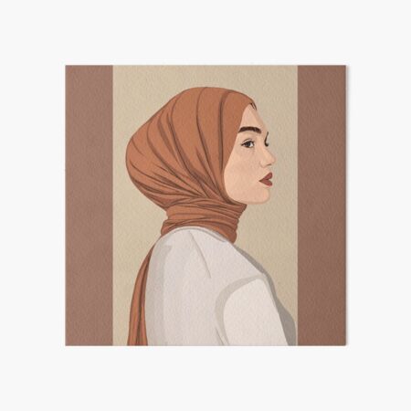 Beautiful Girl in Hijab Cartoon iPad Case & Skin for Sale by