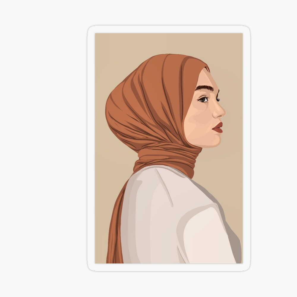 Beautiful Girl in Hijab Cartoon iPad Case & Skin for Sale by MrBadDream