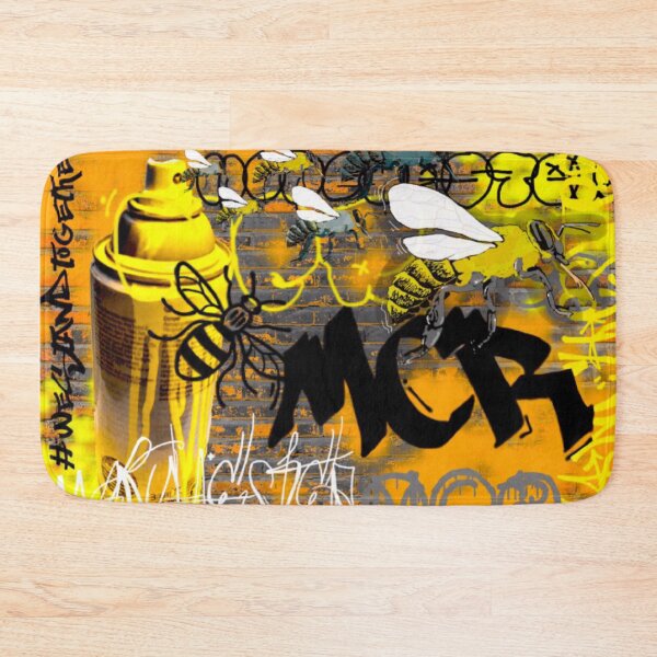 Item preview, Manchester Bees Graffiti (no border) designed and sold by abigabhall.