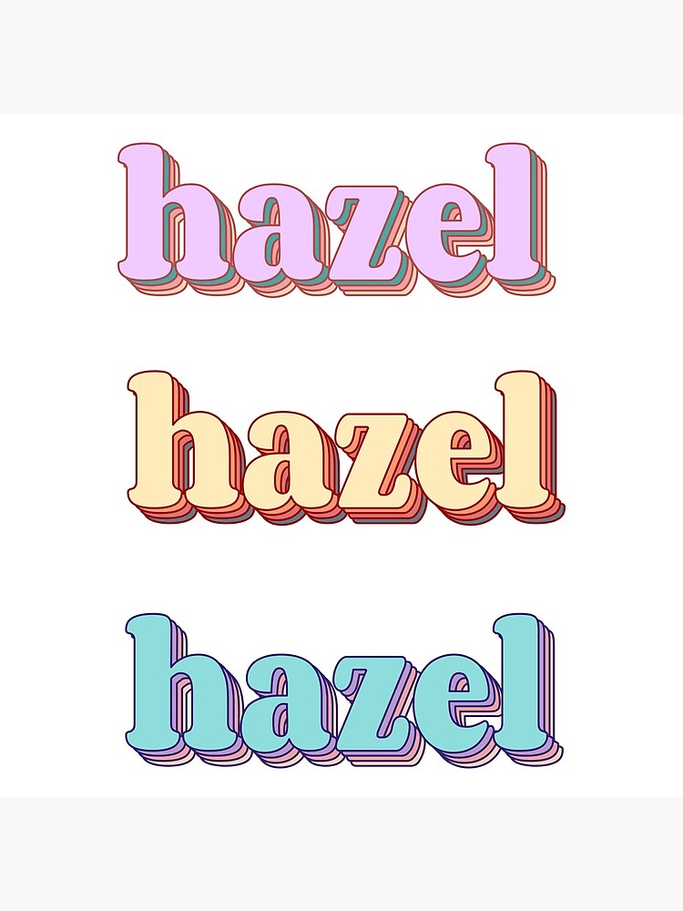 hazel-word-art-poster-by-arexus-redbubble