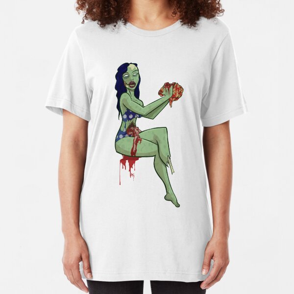 Zombie pinup Slim Fit T-Shirt