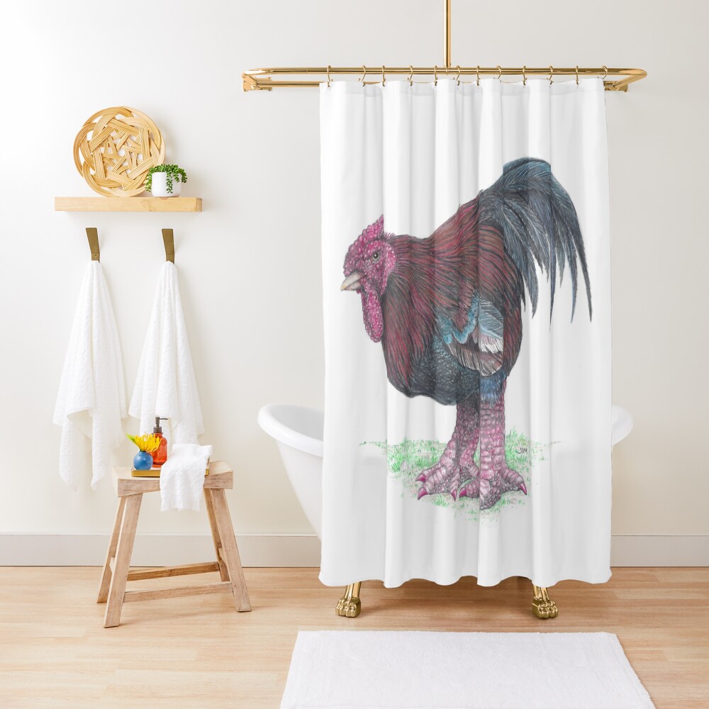 Dong Tao chicken with painted toenails Shower Curtain