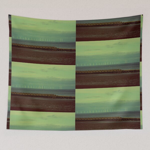Item preview, Wind Farm off the coast of New Brighton, Wirral UK designed and sold by AWalkInEngland.