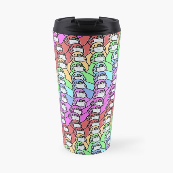 Covid Parrot Emoji Party Conga Rainbow Travel Mug