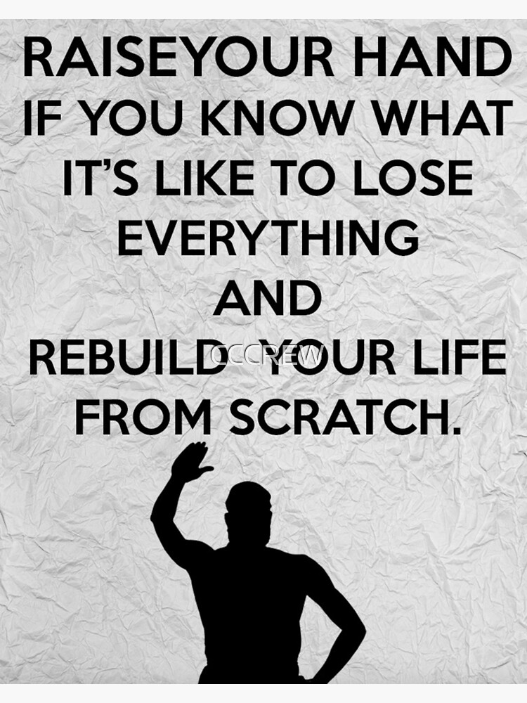 "REBUILDING MY LIFE FROM SCRATCH" Sticker by CCCREW Redbubble