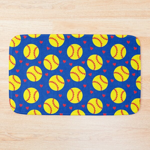 Item preview, softballs and hearts - blue designed and sold by littlearrow.