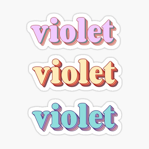 violet-word-art-sticker-for-sale-by-arexus-redbubble