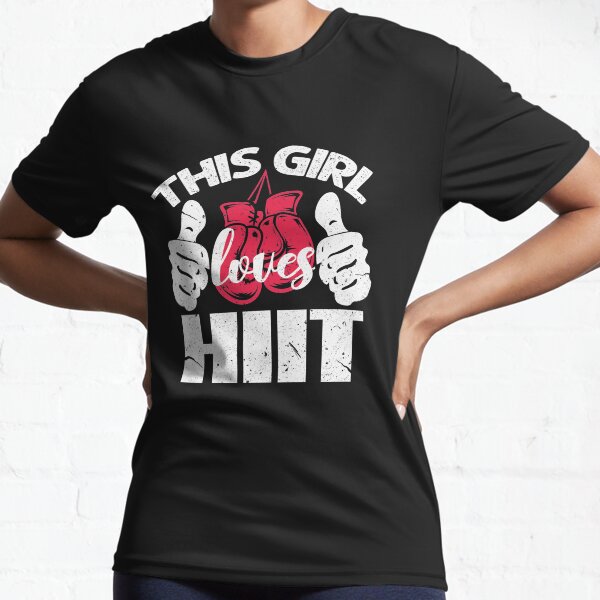 This Girl Loves HIIT Gym Fitness Sport Gift Active T-Shirt
