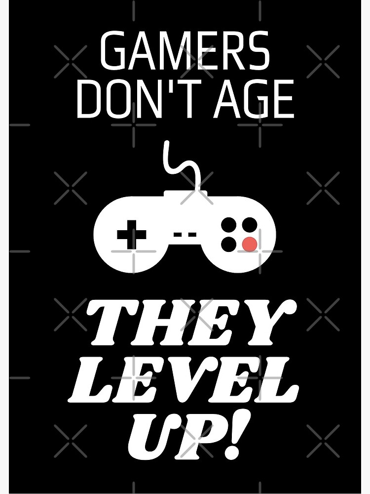 I Don't Age I Level Up Retro Video Gamer T-Shirt - Level Up - Pin