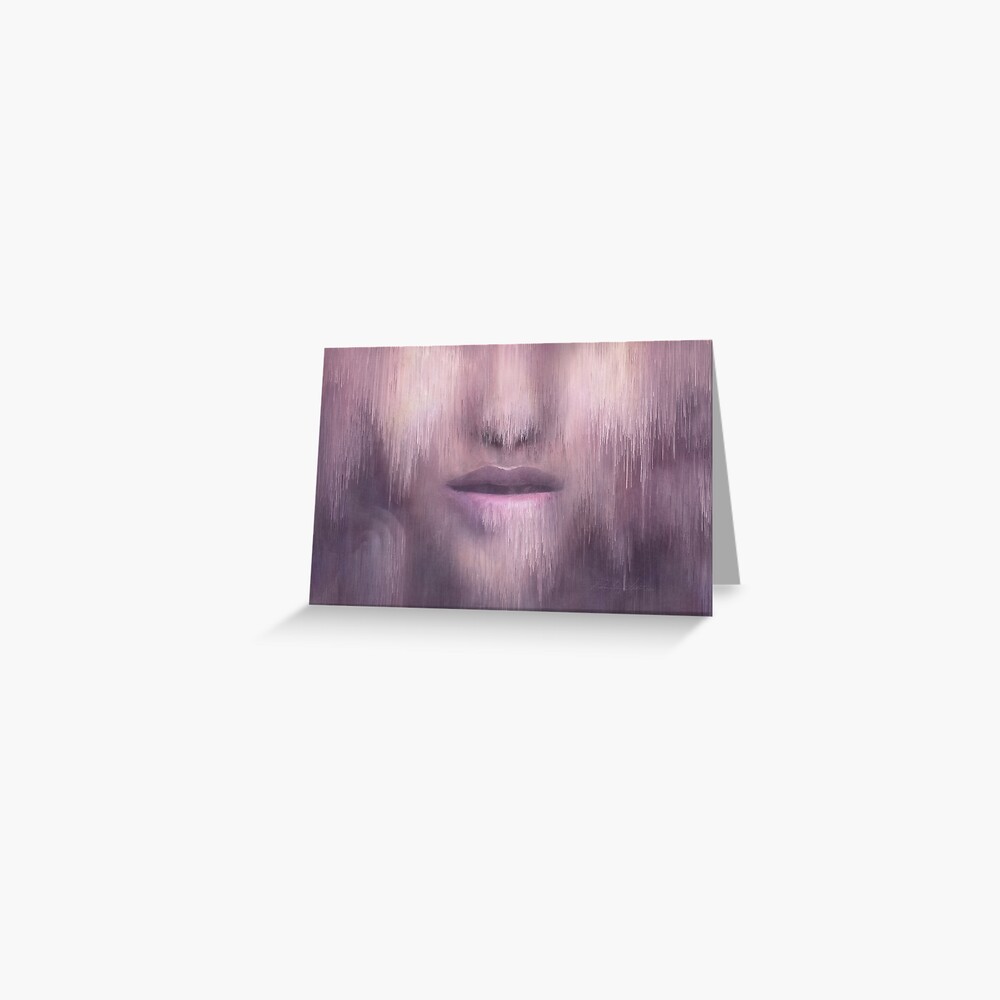 “Succumb” (tears, sadness, giving up) painting - “Smile” Fine Art series Greeting Card