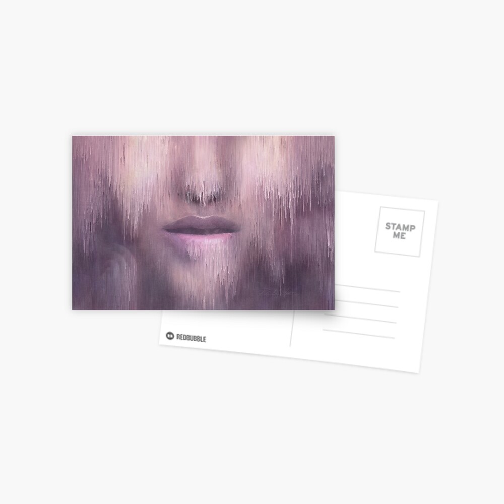 “Succumb” (tears, sadness, giving up) painting - “Smile” Fine Art series Postcard