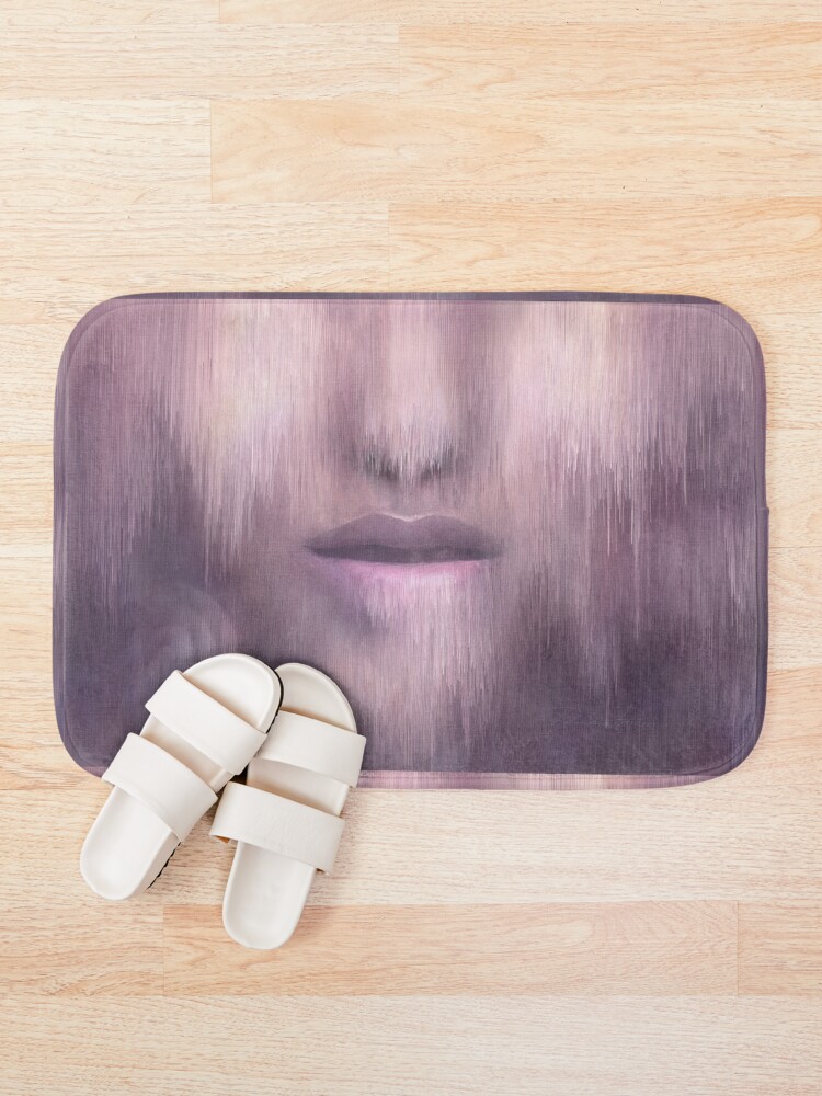 Alternate view of “Succumb” (tears, sadness, giving up) painting - “Smile” Fine Art series Bath Mat