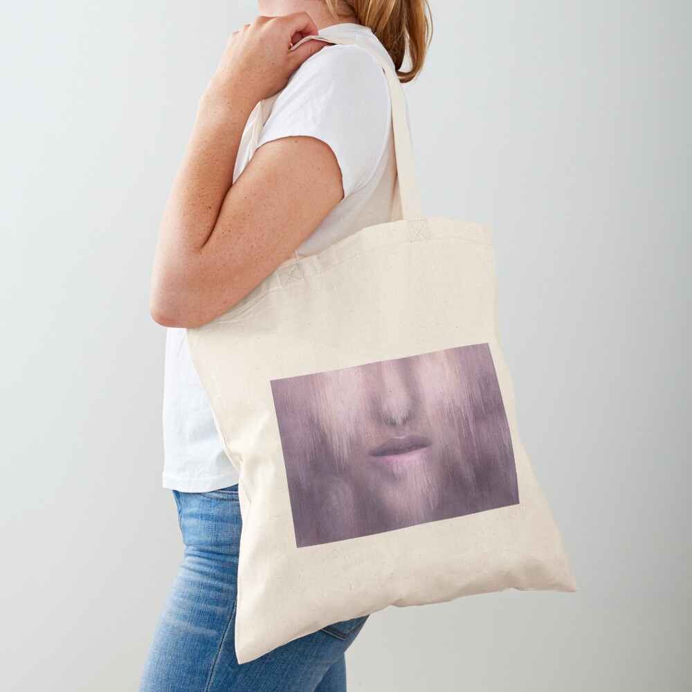 “Succumb” (tears, sadness, giving up) painting - “Smile” Fine Art series Tote Bag