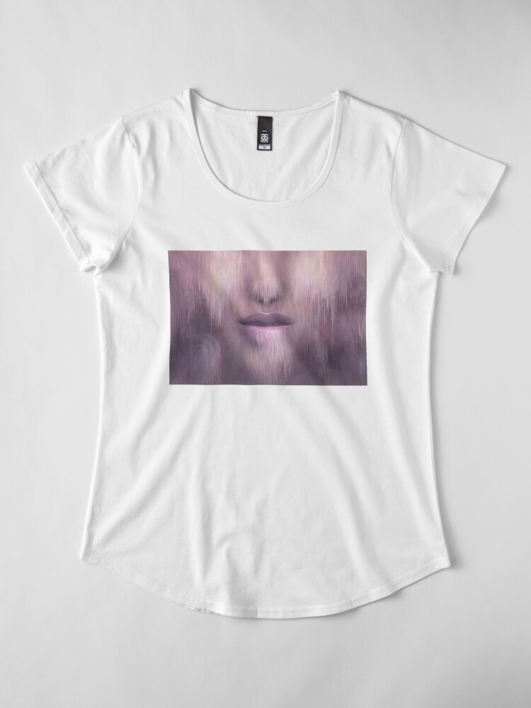 Alternate view of “Succumb” (tears, sadness, giving up) painting - “Smile” Fine Art series Premium Scoop T-Shirt
