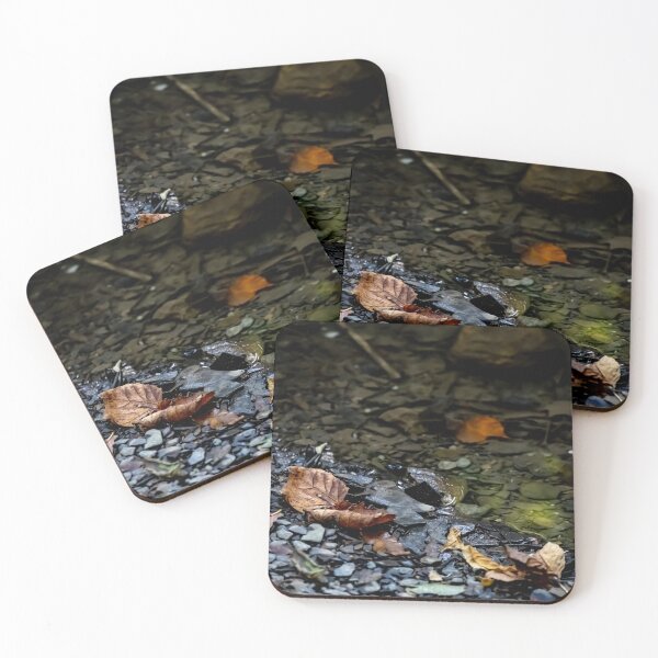 Item preview, rocky riverbed with fall leaves  designed and sold by Chris Wolford.