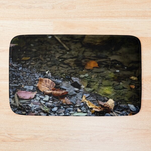 Item preview, rocky riverbed with fall leaves  designed and sold by Chris Wolford.