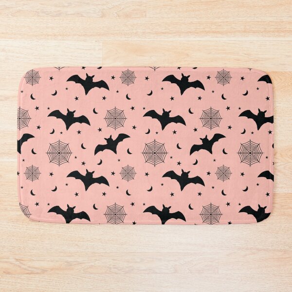 Item preview, Happy Halloween Cute Pink pattern with flying bats and spiderweb Cute Halloween Pattern designed and sold by UniqueMw.