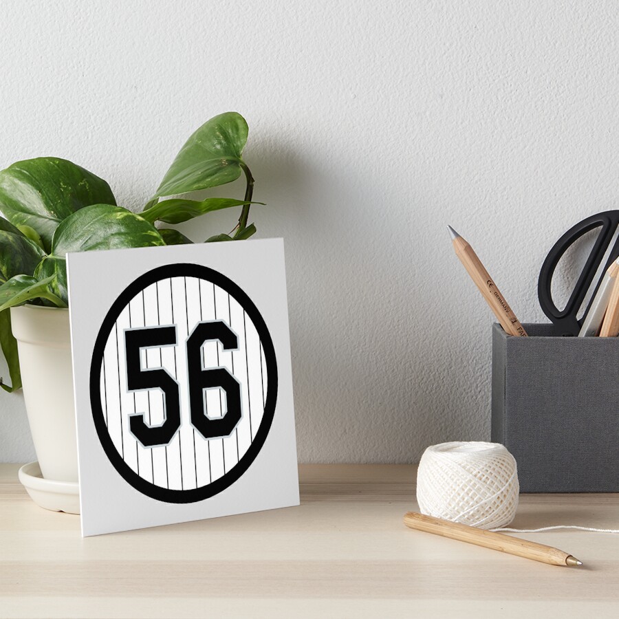 Mark Buehrle #56 Jersey Number Greeting Card for Sale by StickBall