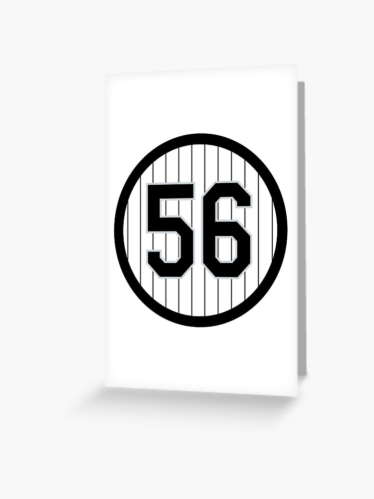 Mark Buehrle #56 Jersey Number Greeting Card for Sale by StickBall