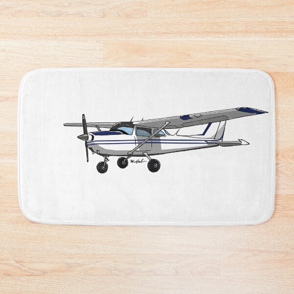 Aperçu de l'œuvre Cessna 172 bleu et blanc créée et vendue par Michael Garber.