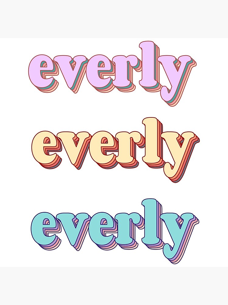 "Everly Word Art" Poster by Arexus Redbubble