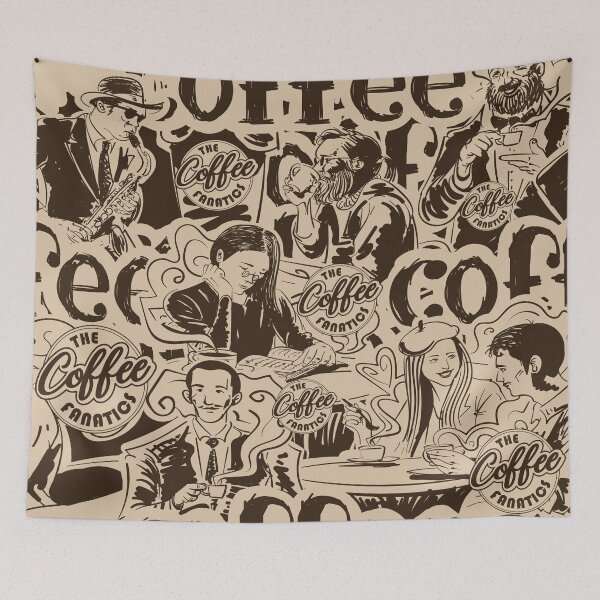 Item preview, Jazz bar, pattern. Thecoffeefanatics merch,  designed and sold by coffeeapparel.
