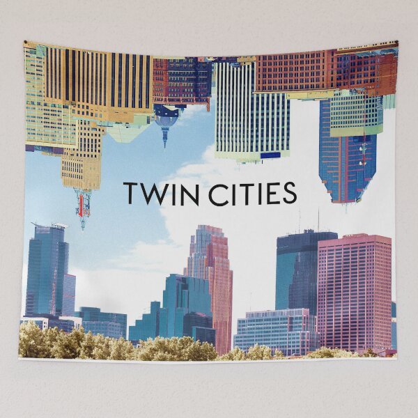 Item preview, Twin Cities Minneapolis and Saint Paul Minnesota Skyline designed and sold by anthonylonder.
