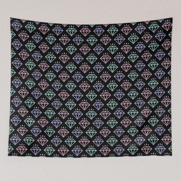 Item preview, 8-Bit Diamonds (Black) designed and sold by scrims.