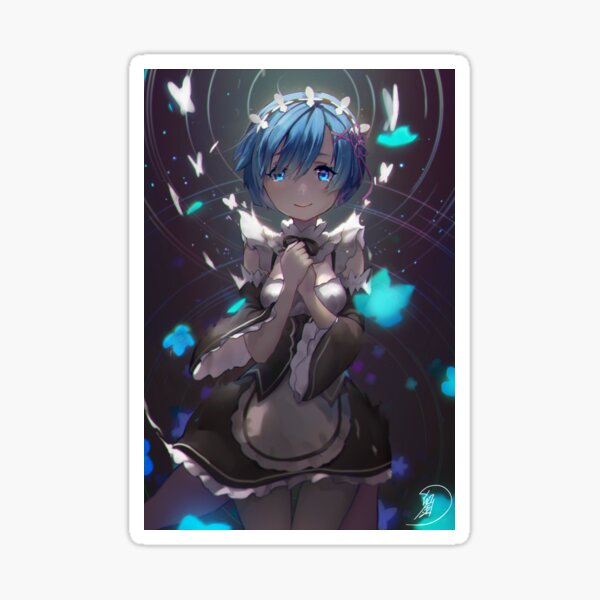 Rem Re Zero Wallpaper Stickers Redbubble