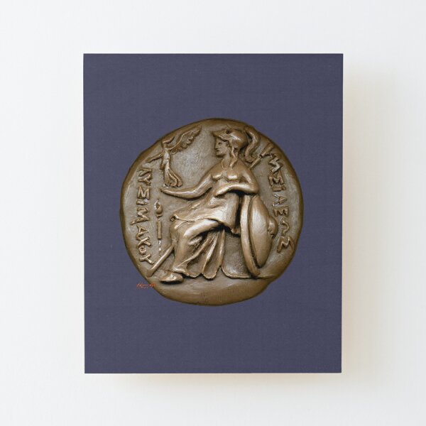 Athena Pallas Athene 2: Greek Drachma Wood Mounted Print