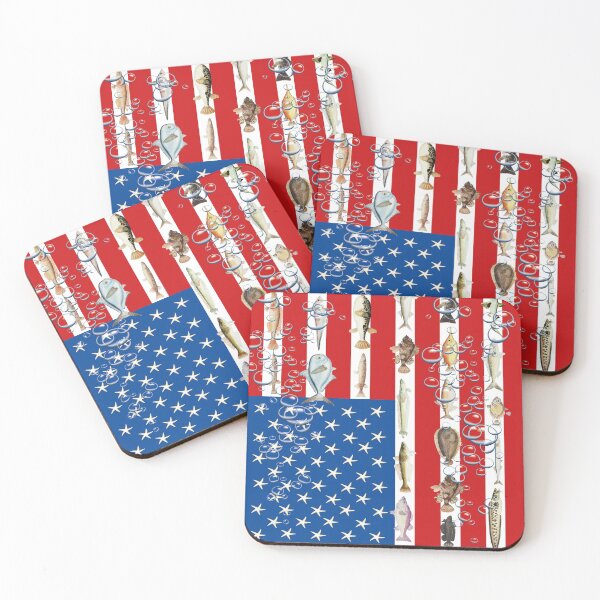 Item preview, American Flag Fishing designed and sold by KiwiArt 2020.