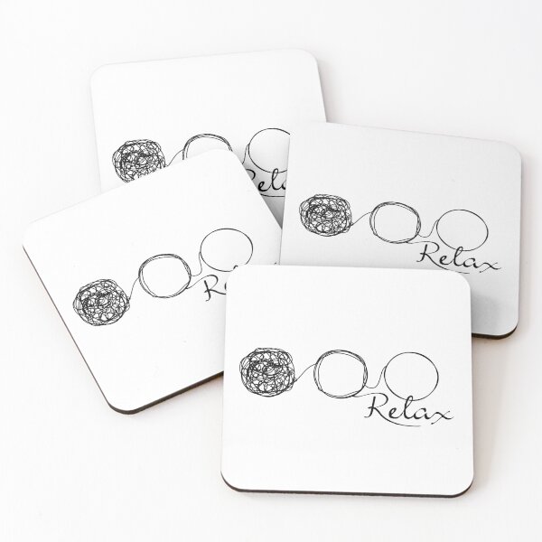 Item preview, RELAX, unwind & breathe - monkey mind doodle art - CHILL out designed and sold by originalsusie.
