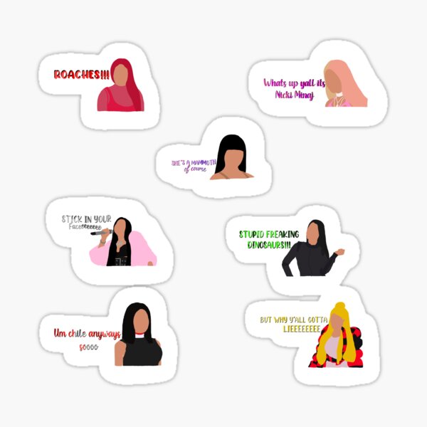 Paquete de pegatinas de cita de Nicki Minaj Pegatina