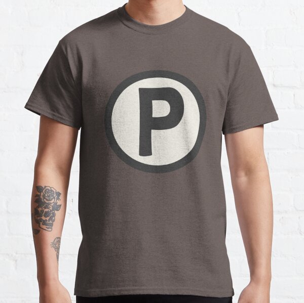 Letter P Watercolor of Floral Monogram' Men's Vintage T-Shirt