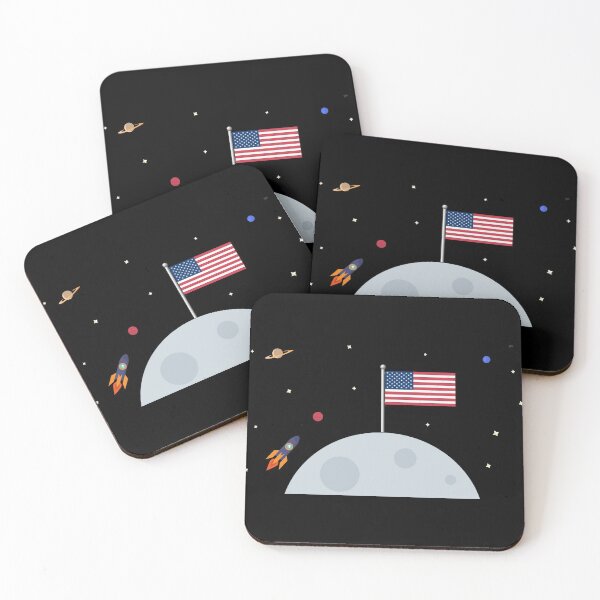 Item preview, APOLLO 11 USA IN THE MOON USA AMERICAN FLAG AMERICAN ASTRONAUT  designed and sold by Tiger-Bradley.