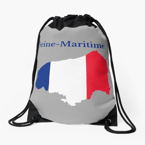 Seine-Maritime Map, France, French Department Drawstring Bag