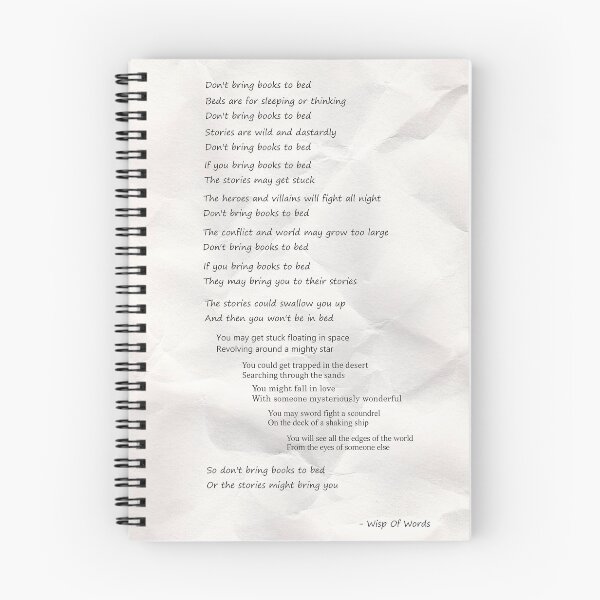 Item preview, Don't Bring Books To Bed designed and sold by WispOfWords.