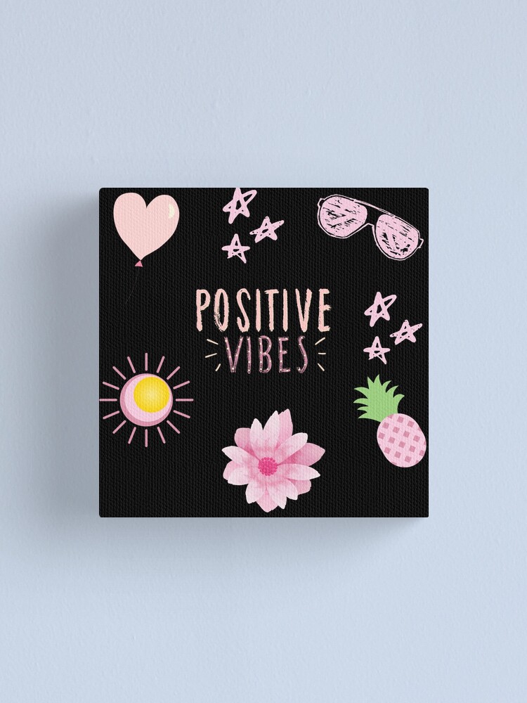 Cute Vsco Theme Positive Vibes Pink Aesthetic Pack Canvas Print For Sale By Kambamdesigns 8237