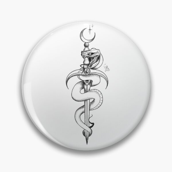 Item preview, Snake & Moon Dagger designed and sold by Lyra Bechdel.