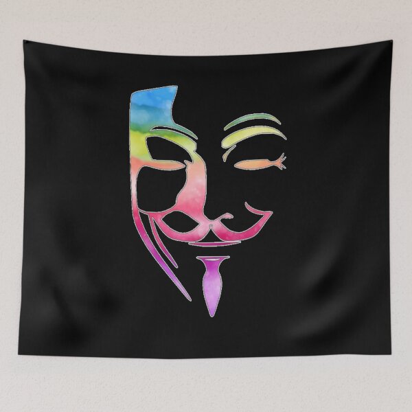 Item preview, Guy fawkes mask- in rainbow designed and sold by To-the-T.